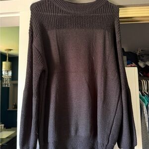 Women's Crewneck Pullover Sweater - Dark Brown